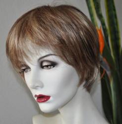 Clearance Model 6-45 (Available To Order On-Line Only) 100% hand-tied and features an invisible lace front hairline and monofilament top construction.