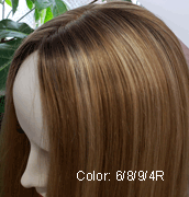 R/X ELZ L Human Hair 100% hand-tied with monofilament top with a French Lace front hairline.