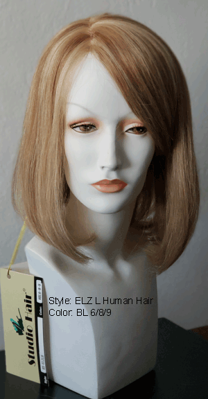 R/X ELZ L Human Hair 100% hand-tied with monofilament top with a French Lace front hairline.