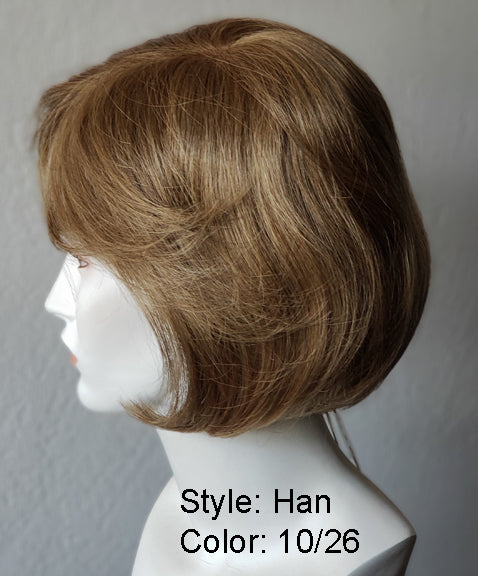 RX HAN 100% Hand tied, Lite Weight, Fine Monofilamant with non slip silicon tabs Prosthetic Wig "70% OFF Inventory Clearance Sale!!!!!!" Reg. $525 NOW! $157.50