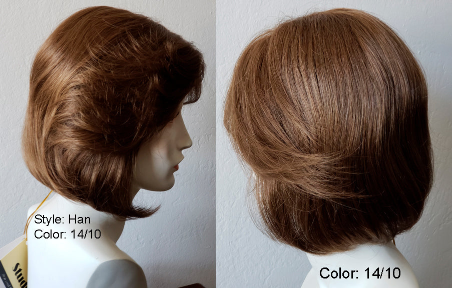 RX HAN 100% Hand tied, Lite Weight, Fine Monofilamant with non slip silicon tabs Prosthetic Wig "70% OFF Inventory Clearance Sale!!!!!!" Reg. $525 NOW! $157.50