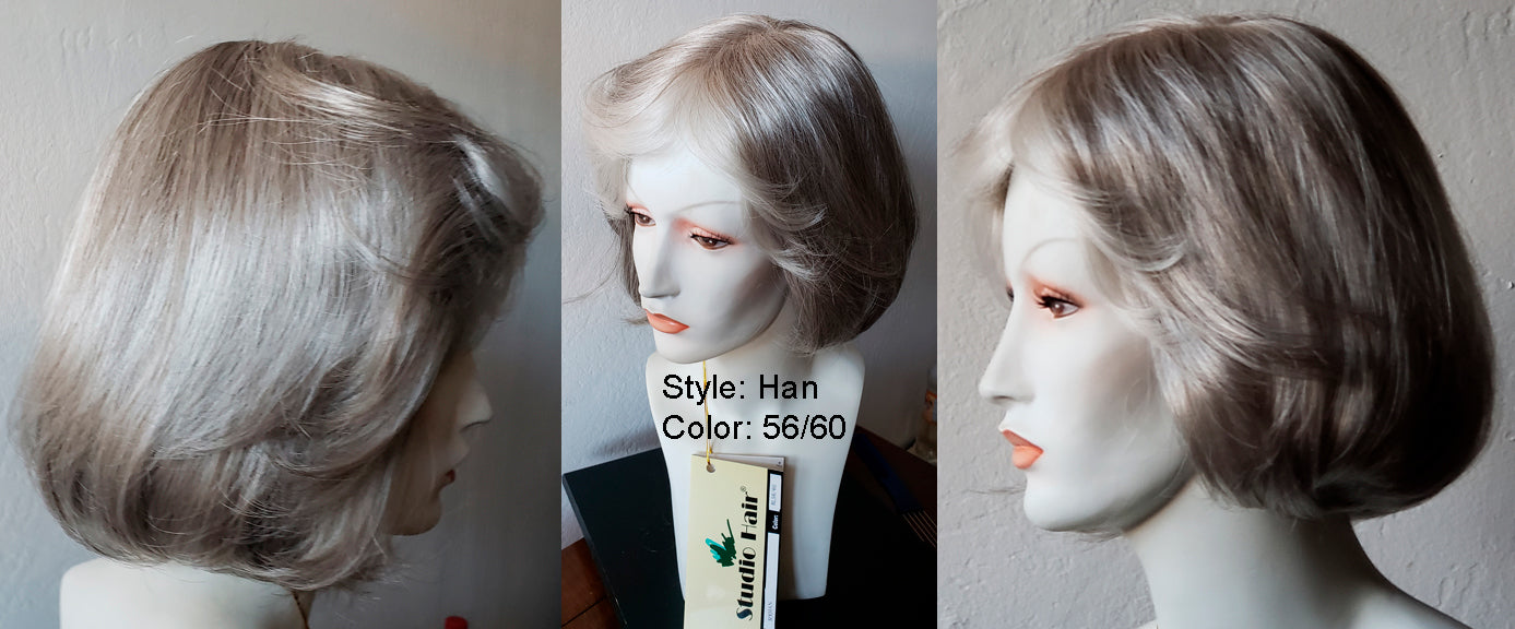 RX HAN 100% Hand tied, Lite Weight, Fine Monofilamant with non slip silicon tabs Prosthetic Wig "70% OFF Inventory Clearance Sale!!!!!!" Reg. $525 NOW! $157.50