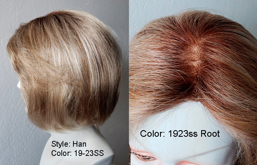 RX HAN 100% Hand tied, Lite Weight, Fine Monofilamant with non slip silicon tabs Prosthetic Wig "70% OFF Inventory Clearance Sale!!!!!!" Reg. $525 NOW! $157.50