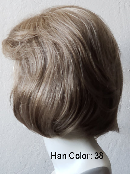 RX HAN 100% Hand tied, Lite Weight, Fine Monofilamant with non slip silicon tabs Prosthetic Wig "70% OFF Inventory Clearance Sale!!!!!!" Reg. $525 NOW! $157.50