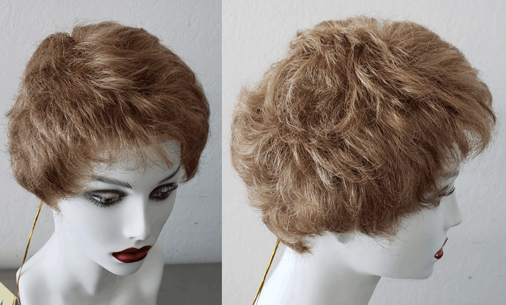 RX SPKS 100% Hand tied,Lite Weight,Fine Monofilamant & Lace Prosthetic Wig