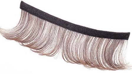 Bangs for a hat Velcro strip with adhesive backing. B. Simply peel paper and attach adhesive to head wear or hat. C. Soft velvet material on opposite side (Available To Order On-Line Only)