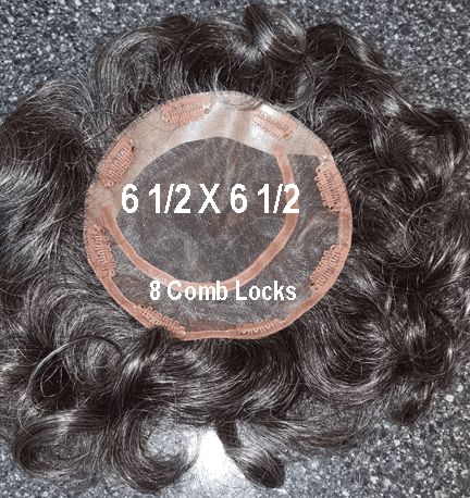 Design Model Topper Hand tied 6 and a half inch salt and pepper hair Peace (Available To Order On-Line Only)