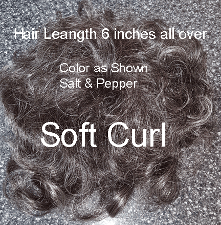 Design Model Topper Hand tied 6 and a half inch salt and pepper hair Peace (Available To Order On-Line Only)
