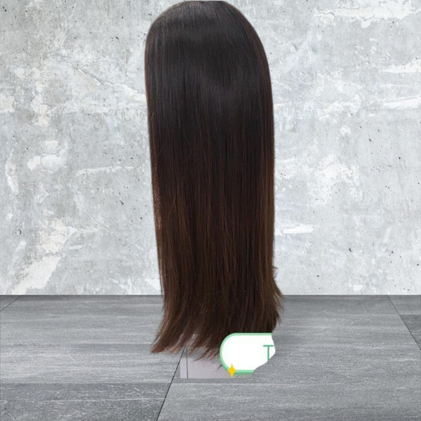 Style: H953LB Human Hair Prosthetic Wig, 22"