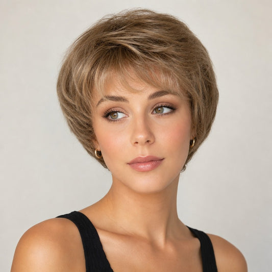 RX ANI 100% Hand tied, Lite Weight, Fine Monofilamant Prosthetic Syn. Fiber Wig
