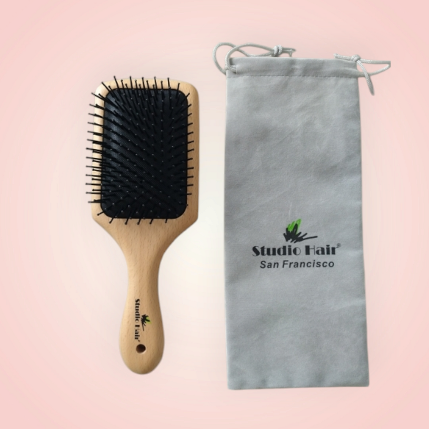 Studio Hair® Solid Beech Wood Therapeutic Professional Brush