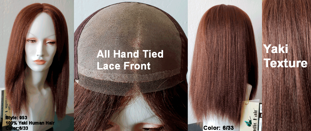 Inventory Clearance Studio Hair Cranial R/X Lace Front Human Hair Prosthetic Wig Yaki Textured (Available To Order On-Line Only)